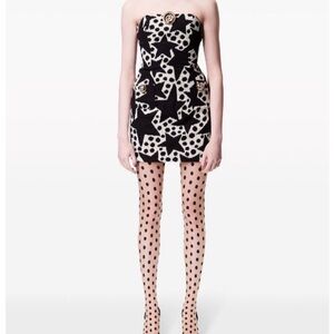 Area star print jacquard dress